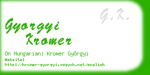 gyorgyi kromer business card