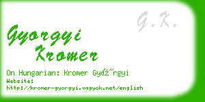 gyorgyi kromer business card